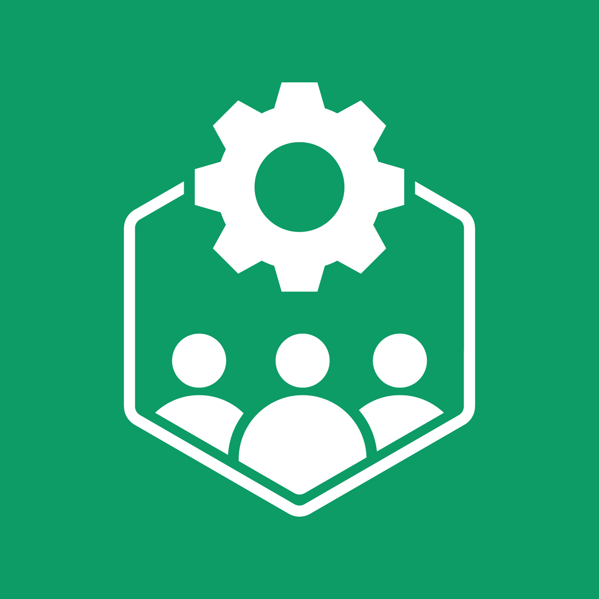 icon of a gear with three heads underneath