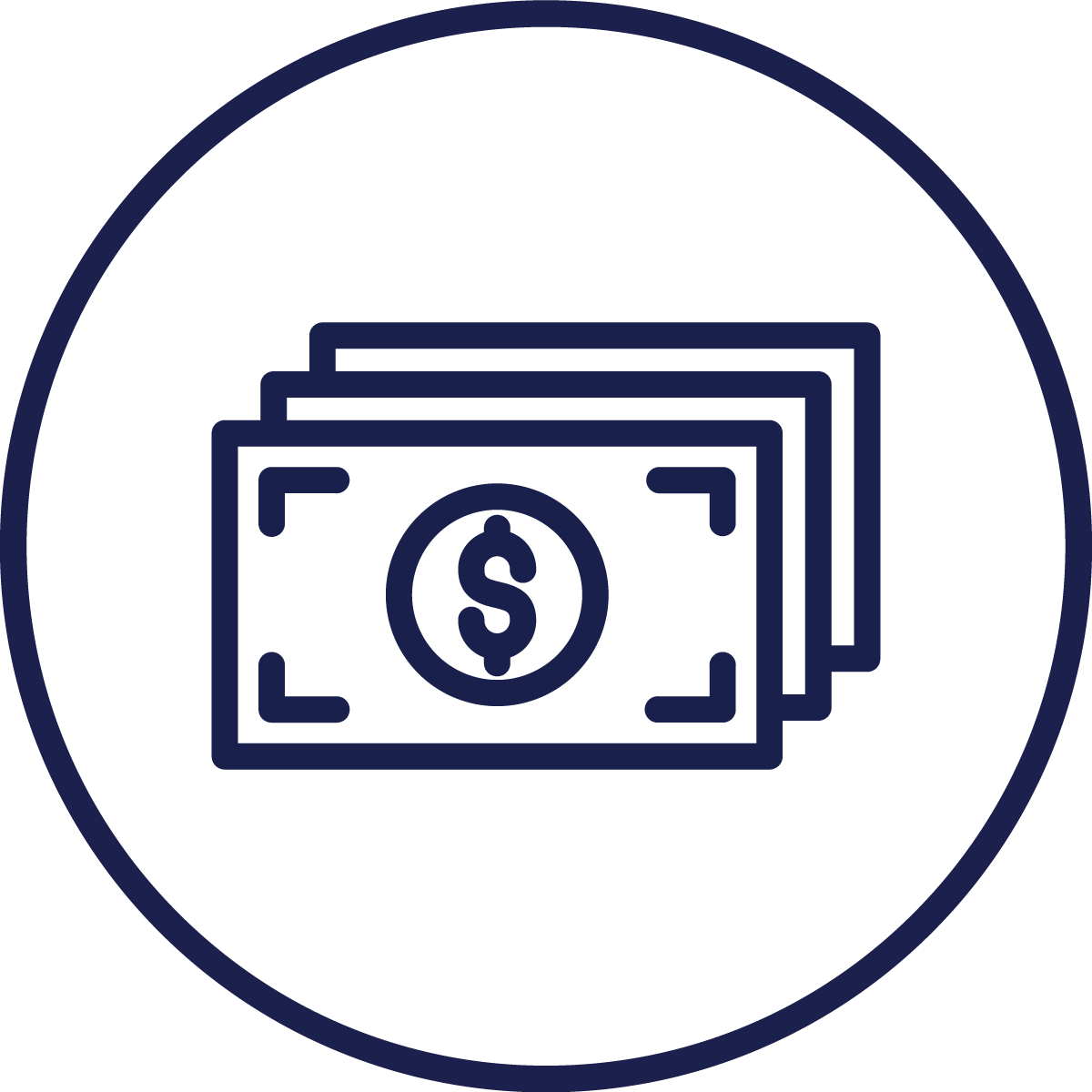 icon showing dollar notes