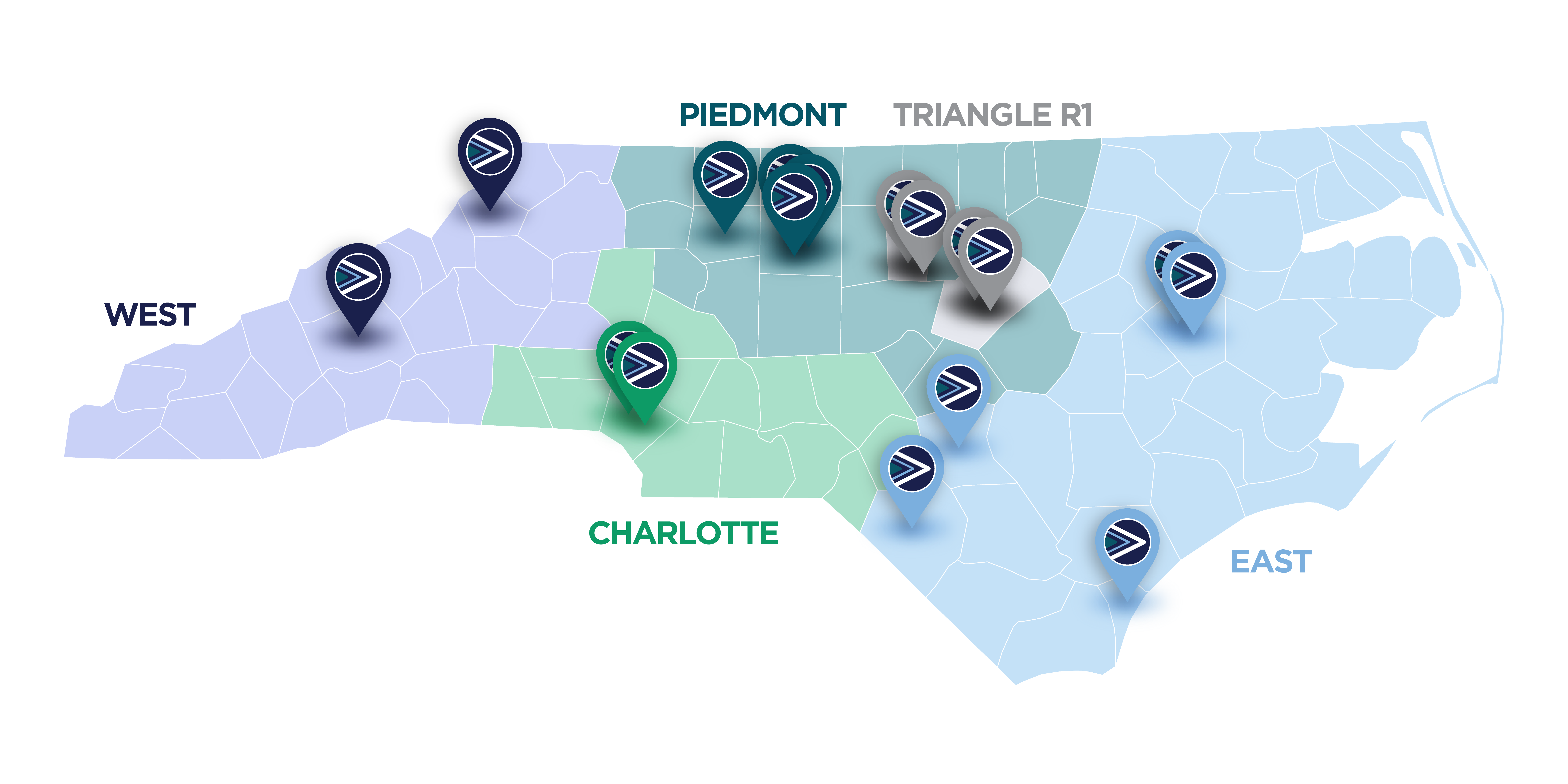 Graphic of a map with FY2025 Spring Grants universities